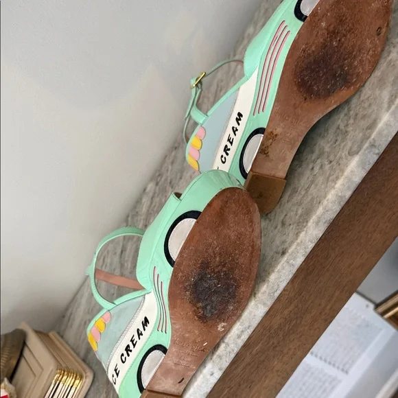 Kate Spade Pastel Wedge Sandals with Ice Cream Design size 6.5 - Picture 8 of 8